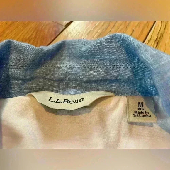 LL BEAN Women's Blue 100% Linen Jacket Blazer 3 Button 287688 Size M Reg NWOT - Picture 5 of 14